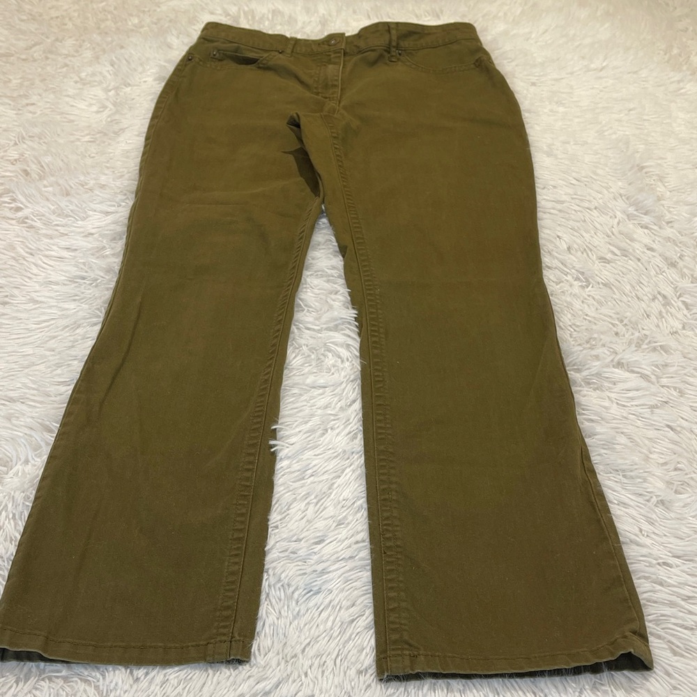 KATE HILL Olive Green JEANS WOMENS SIZE 6